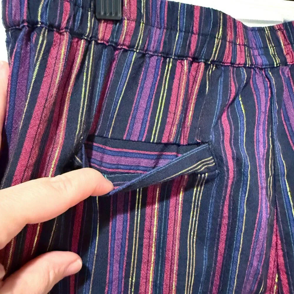Marine Layer Striped Ankle Pants in Purple and Pink